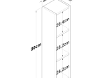 ΡΑΦΙΕΡΑ ΤΟΙΧΟΥ ADELIA PAKOWORLD ΚΑΡΥΔΙ 22X18.5X90ΕΚ