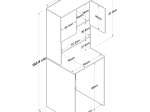 ΕΠΙΠΛΟ ΠΛΥΝΤΗΡΙΟΥ RASMUS PAKOWORLD ΑΝΘΡΑΚΙ-ΦΥΣΙΚΟ 65X60X183.6ΕΚ.