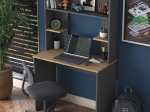 ΓΡΑΦΕΙΟ ΜΕ ΡΑΦΙΕΡΑ GOLDIE PAKOWORLD ΑΝΘΡΑΚΙ-ΦΥΣΙΚΟ 90X45X155.60ΕΚ