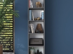 ΒΙΒΛΙΟΘΗΚΗ GOLDIE PAKOWORLD ΑΝΘΡΑΚΙ-ΛΕΥΚΟ 40X25X161.80ΕΚ