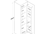 ΝΤΟΥΛΑΠΑ ΚΟΥΖΙΝΑΣ AMRE PAKOWORLD ΛΕΥΚΟ 45X42X180ΕΚ