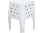 ΤΡΑΠΕΖΙ MONACO PAKOWORLD PP RATTAN ΛΕΥΚΟ 42X42X42ΕΚ