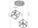 ΦΩΤΙΣΤΙΚΟ ΟΡΟΦΗΣ ΔΙΦΩΤΟ DEEPORA PAKOWORLD Ε27 ΛΕΥΚΟ 30X65X80ΕΚ