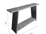 ΚΟΝΣΟΛΑ EDGAR PAKOWORLD ΦΥΣΙΚΟ ΞΥΛΟ ΠΕΥΚΟΥ 30MM ΚΑΡΥΔΙ 139X29X90ΕΚ