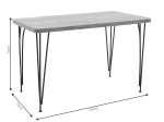ΤΡΑΠΕΖΙ BRUCE PAKOWORLD ΜΑΥΡΟ ΜΑΡΜΑΡΟΥ-ΜΑΥΡΟ 120X73X73ΕΚ