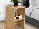 ΒΟΗΘΗΤΙΚΟ ΤΡΑΠΕΖΙ LEOFRIC PAKOWORLD ΜΕΛΑΜΙΝΗΣ OAK 30X30X60ΕΚ