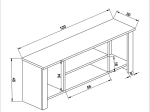 ΕΠΙΠΛΟ ΤΗΛΕΟΡΑΣΗΣ TSERIUM PAKOWORLD ΜΕΛΑΜΙΝΗΣ ΛΕΥΚΟ 120X30X45ΕΚ