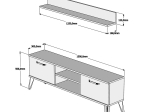 ΣΥΝΘΕΤΟ ΣΑΛΟΝΙΟΥ MELIRAY PAKOWORLD ΜΕΛΑΜΙΝΗΣ ΛΕΥΚΟ 150X30X50,6ΕΚ