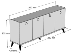 ΜΠΟΥΦΕΣ LIRETA PAKOWORLD ΜΕΛΑΜΙΝΗΣ ΚΑΡΥΔΙ-ΜΑΥΡΟ 182X41X82.5ΕΚ