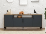 ΜΠΟΥΦΕΣ FUMOMEL PAKOWORLD ΜΕΛΑΜΙΝΗΣ SONOMA-ΑΝΘΡΑΚΙ-ΜΑΥΡΟ 180X40,5X78ΕΚ