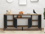 ΜΠΟΥΦΕΣ FUMOMEL PAKOWORLD ΜΕΛΑΜΙΝΗΣ SONOMA-ΑΝΘΡΑΚΙ-ΜΑΥΡΟ 180X40,5X78ΕΚ