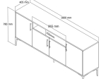 ΜΠΟΥΦΕΣ FUMOMEL PAKOWORLD ΜΕΛΑΜΙΝΗΣ SONOMA-ΑΝΘΡΑΚΙ-ΜΑΥΡΟ 180X40,5X78ΕΚ