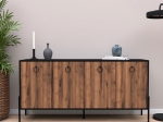 ΜΠΟΥΦΕΣ TWELY PAKOWORLD ΜΕΛΑΜΙΝΗΣ ΚΑΡΥΔΙ-ΜΑΥΡΟ 160X40,5X79ΕΚ