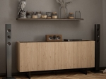 ΜΠΟΥΦΕΣ KIOUBO PAKOWORLD ΜΕΛΑΜΙΝΗΣ OAK-ΜΑΥΡΟ 180X42X80ΕΚ