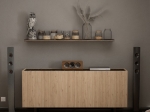 ΜΠΟΥΦΕΣ KIOUBO PAKOWORLD ΜΕΛΑΜΙΝΗΣ OAK-ΜΑΥΡΟ 180X42X80ΕΚ