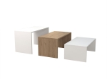 ΤΡΑΠΕΖΙ ΣΑΛΟΝΙΟΥ ALTEO PAKOWORLD ΜΕΛΑΜΙΝΗΣ OAK-ΛΕΥΚΟ 65X45X35ΕΚ