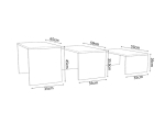 ΤΡΑΠΕΖΙ ΣΑΛΟΝΙΟΥ ALTEO PAKOWORLD ΜΕΛΑΜΙΝΗΣ OAK-ΛΕΥΚΟ 65X45X35ΕΚ