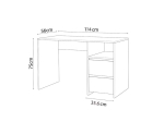 ΓΡΑΦΕΙΟ ΕΡΓΑΣΙΑΣ JONIEL PAKOWORLD ΜΕΛΑΜΙΝΗΣ OAK 114X56X75ΕΚ
