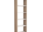 ΒΙΒΛΙΟΘΗΚΗ DARCO PAKOWORLD ΜΕΛΑΜΙΝΗΣ OAK-ΛΕΥΚΟ 48.6X22X160ΕΚ