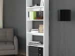 ΒΙΒΛΙΟΘΗΚΗ ROBELO PAKOWORLD ΜΕΛΑΜΙΝΗΣ ΛΕΥΚΟ 48.6X22X160ΕΚ