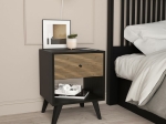 ΚΟΜΟΔΙΝΟ FLIPTER PAKOWORLD ΜΕΛΑΜΙΝΗΣ ΜΑΥΡΟ-OAK 40X40X55ΕΚ