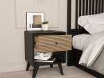 ΚΟΜΟΔΙΝΟ FLIPTER PAKOWORLD ΜΕΛΑΜΙΝΗΣ ΜΑΥΡΟ-OAK 40X40X55ΕΚ