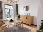 ΜΠΟΥΦΕΣ TAJESY PAKOWORLD ΜΕΛΑΜΙΝΗΣ ΑΝΘΡΑΚΙ-OAK 180X40X78ΕΚ