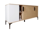 ΜΠΟΥΦΕΣ TAJESY PAKOWORLD ΜΕΛΑΜΙΝΗΣ ΛΕΥΚΟ-OAK 180X40X78ΕΚ