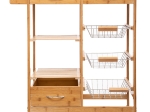 ΤΡΟΛΕΙ-ΡΑΦΙΕΡΑ 7ΟΡΟΦΗ ESLA PAKOWORLD BAMBOO ΦΥΣΙΚΟ-ΛΕΥΚΟ 73,5X37X86ΕΚ