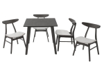 TΡΑΠΕΖΑΡΙΑ BENSON - ORLEAN PAKOWORLD ΣΕΤ 5ΤΜΧ RUSTIC GREY - ΥΦΑΣΜΑ ΓΚΡΙ 80X80X75ΕΚ