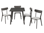 TΡΑΠΕΖΑΡΙΑ BENSON - TOTO PAKOWORLD ΣΕΤ 5ΤΜΧ RUSTIC GREY - ΥΦΑΣΜΑ GREY 80X80X75ΕΚ