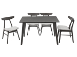 TΡΑΠΕΖΑΡΙΑ BENSON - ORLEAN PAKOWORLD ΣΕΤ 5ΤΜΧ RUSTIC GREY-ΥΦΑΣΜΑ ΓΚΡΙ 120X75X75ΕΚ
