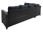 ΣΑΛΟΝΙ MERANO ΜΕΤΑΛΛΟ-PE RATTAN-PLYWOOD ΜΑΥΡΟ
