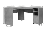 ΓΩΝΙΑΚΟ ΓΡΑΦΕΙΟ MATERA PAKOWORLD ΓΚΡΙ CEMENT 120X120X76ΕΚ