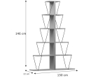 ΒΙΒΛΙΟΘΗΚΗ MINI TARS PAKOWORLD ΑΝΘΡΑΚΙ-ΜΑΥΡΟ 130X22X146ΕΚ
