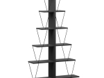 ΒΙΒΛΙΟΘΗΚΗ MINI TARS PAKOWORLD ΑΝΘΡΑΚΙ-ΜΑΥΡΟ 130X22X146ΕΚ