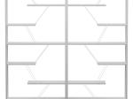 ΒΙΒΛΙΟΘΗΚΗ TARS PAKOWORLD ΓΚΡΙ-ΛΕΥΚΟ 168X24X157ΕΚ