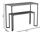 ΚΟΝΣΟΛΑ HOMER PAKOWORLD ΓΚΡΙ ΜΑΡΜΑΡΟΥ-ΜΑΥΡΟ 110X48X85ΕΚ