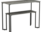 ΚΟΝΣΟΛΑ HOMER PAKOWORLD ΓΚΡΙ ΜΑΡΜΑΡΟΥ-ΜΑΥΡΟ 110X48X85ΕΚ