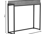 ΚΟΝΣΟΛΑ MENTEZ PAKOWORLD ΓΚΡΙ ΜΑΡΜΑΡΟΥ-ΜΑΥΡΟ 100X30X90ΕΚ