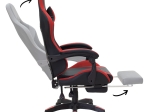 ΚΑΡΕΚΛΑ ΓΡΑΦΕΙΟΥ GAMING ΜΕ ΥΠΟΠΟΔΙΟ MOZA PAKOWORLD PU ΜΑΥΡΟ-ΚΟΚΚΙΝΟ