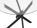 ΤΡΑΠΕΖΙ GRETA PAKOWORLD ΓΥΑΛΙ 8MM TEMPERED-ΜΑΥΡΟ Φ100X75ΕΚ