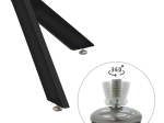 ΤΡΑΠΕΖΙ GRETA PAKOWORLD ΓΥΑΛΙ 8MM TEMPERED-ΜΑΥΡΟ Φ100X75ΕΚ