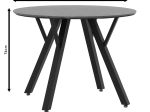 TΡΑΠΕΖΙ ANNIE PAKOWORLD MDF SONOMA-ΜΑΥΡΟ Φ100X76ΕΚ