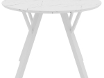 TΡΑΠΕΖΙ ANNIE PAKOWORLD MDF ΛΕΥΚΟ ΜΑΡΜΑΡΟΥ Φ100X76ΕΚ