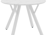 TΡΑΠΕΖΙ ANNIE PAKOWORLD MDF ΛΕΥΚΟ ΜΑΡΜΑΡΟΥ Φ100X76ΕΚ