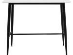 TΡΑΠΕΖΙ ΜΠΑΡ HARRIET PAKOWORLD MDF ΛΕΥΚΟ-ΜΑΥΡΟ 120X60X105ΕΚ