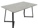 Tραπέζι Garren pakoworld MDF cement-μαύρο 150x90x75εκ