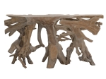 ΚΟΝΣΟΛΑ ROOT PAKOWORLD ΧΕΙΡΟΠΟΙΗΤΗ TEAK ΞΥΛΟ ΦΥΣΙΚΟ 150X40X80ΕΚ
