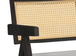 ΠΟΛΥΘΡΟΝΑ WINSLOW PAKOWORLD ΞΥΛΟ RUBBERWOOD ΜΑΥΡΟ-PVC RATTAN ΦΥΣΙΚΟ-ΥΦΑΣΜΑ ΓΚΡΙ